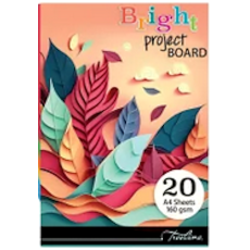 Treeline A4 160gsm Deep Tint Project Board Pad - 20 Sheet 